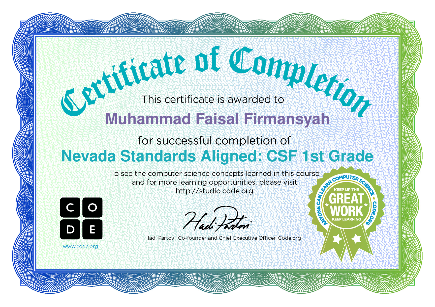 Nevada Standards Aligned: CSF 1nd Grade
