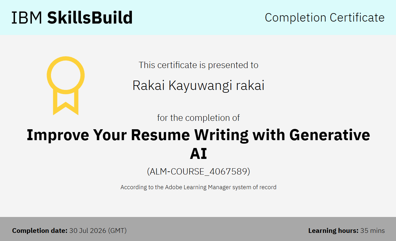Improve Your resume writing with generative AI