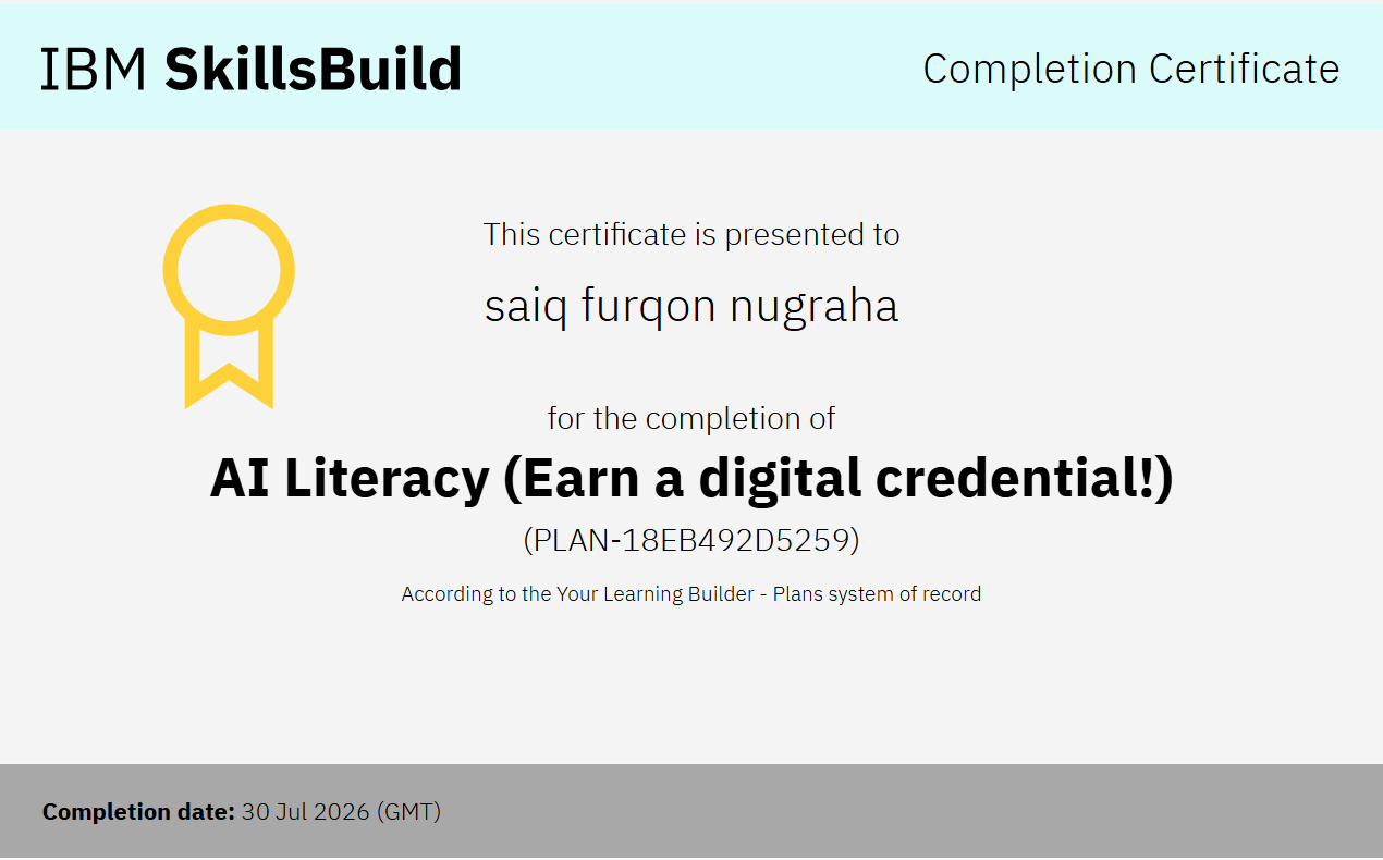 Sertifikat AI Literacy