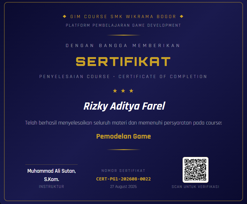 Sertifikat Gim Course