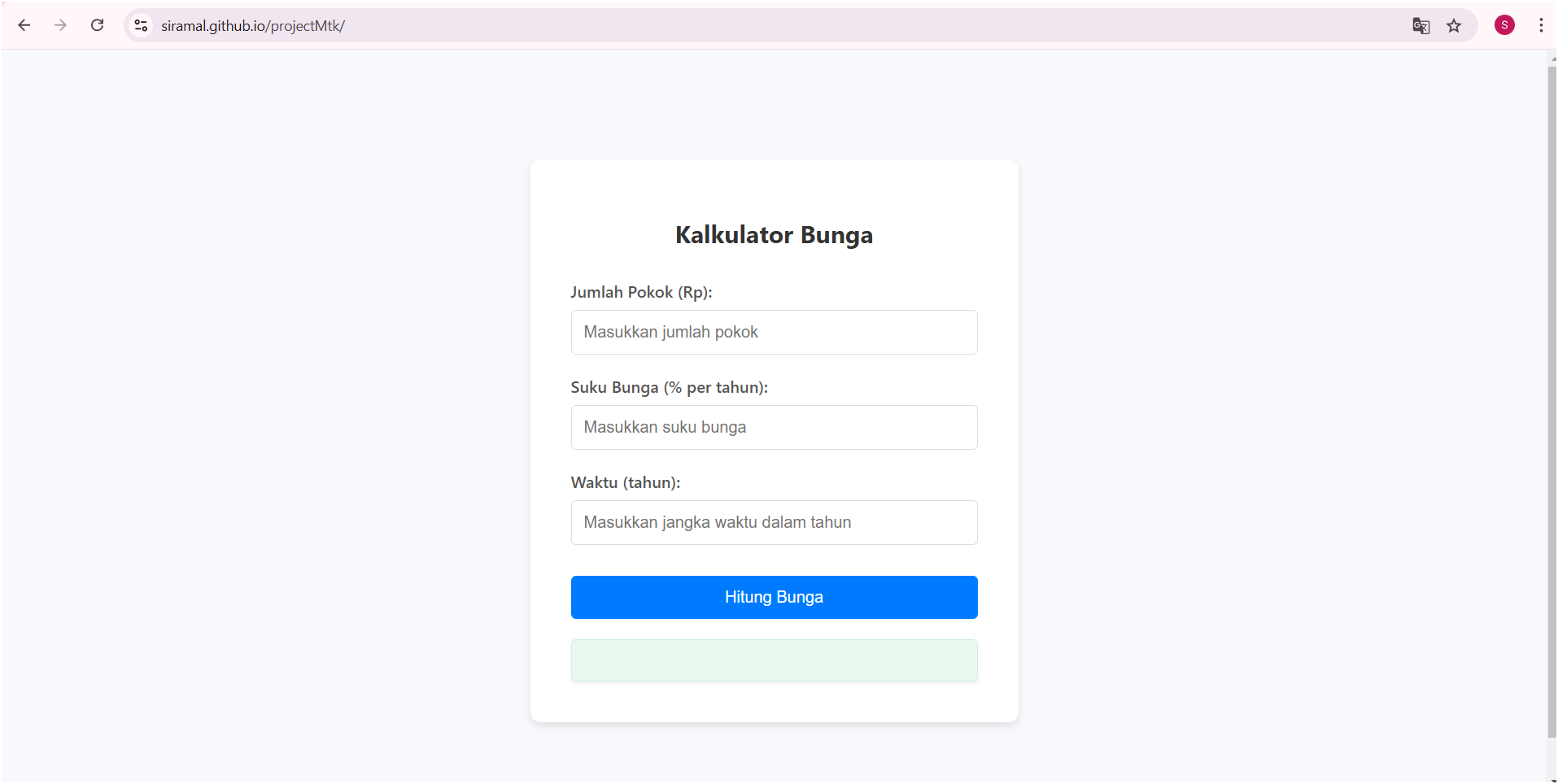 Kalkulator Bunga