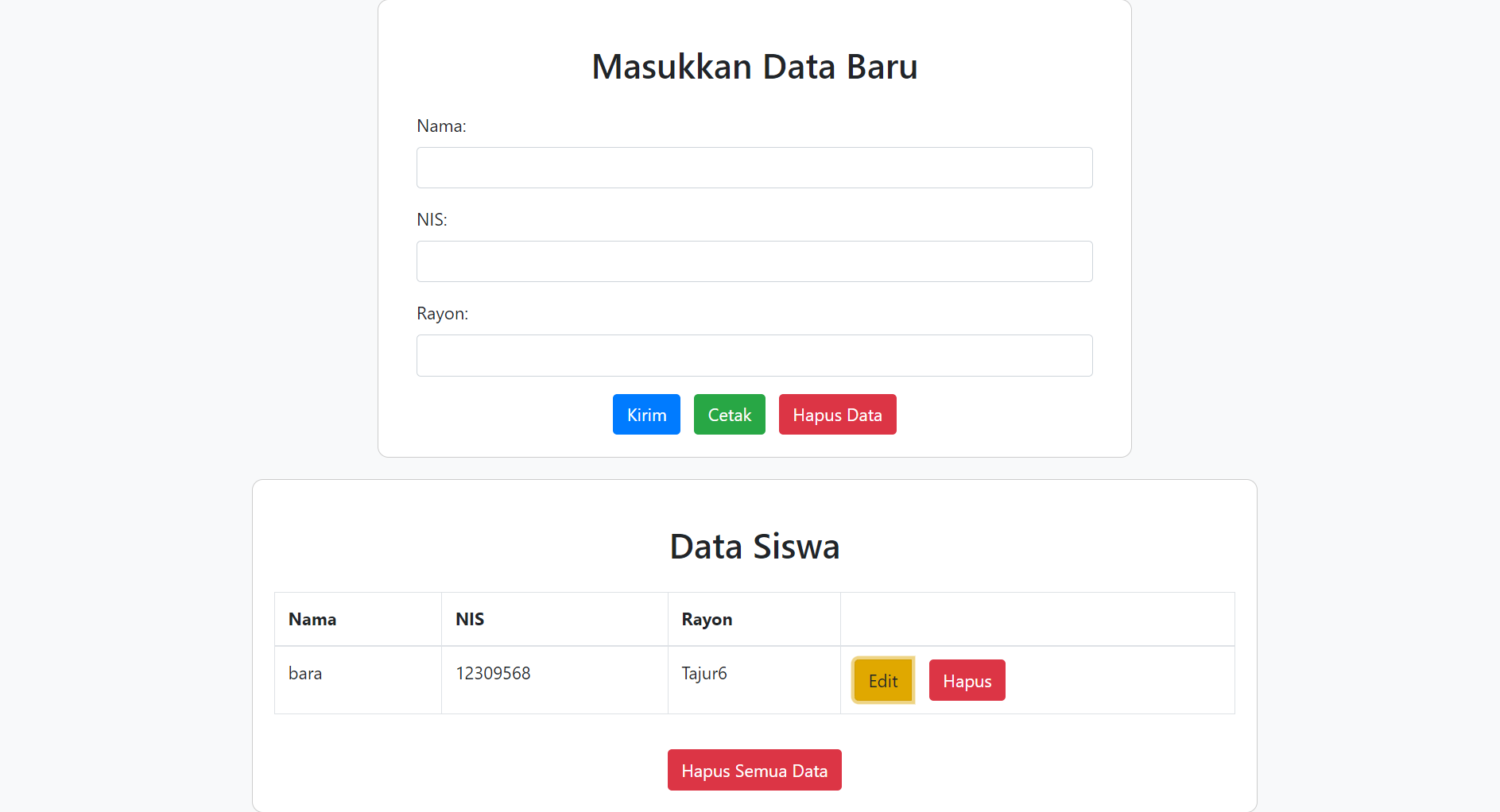 Data siswa