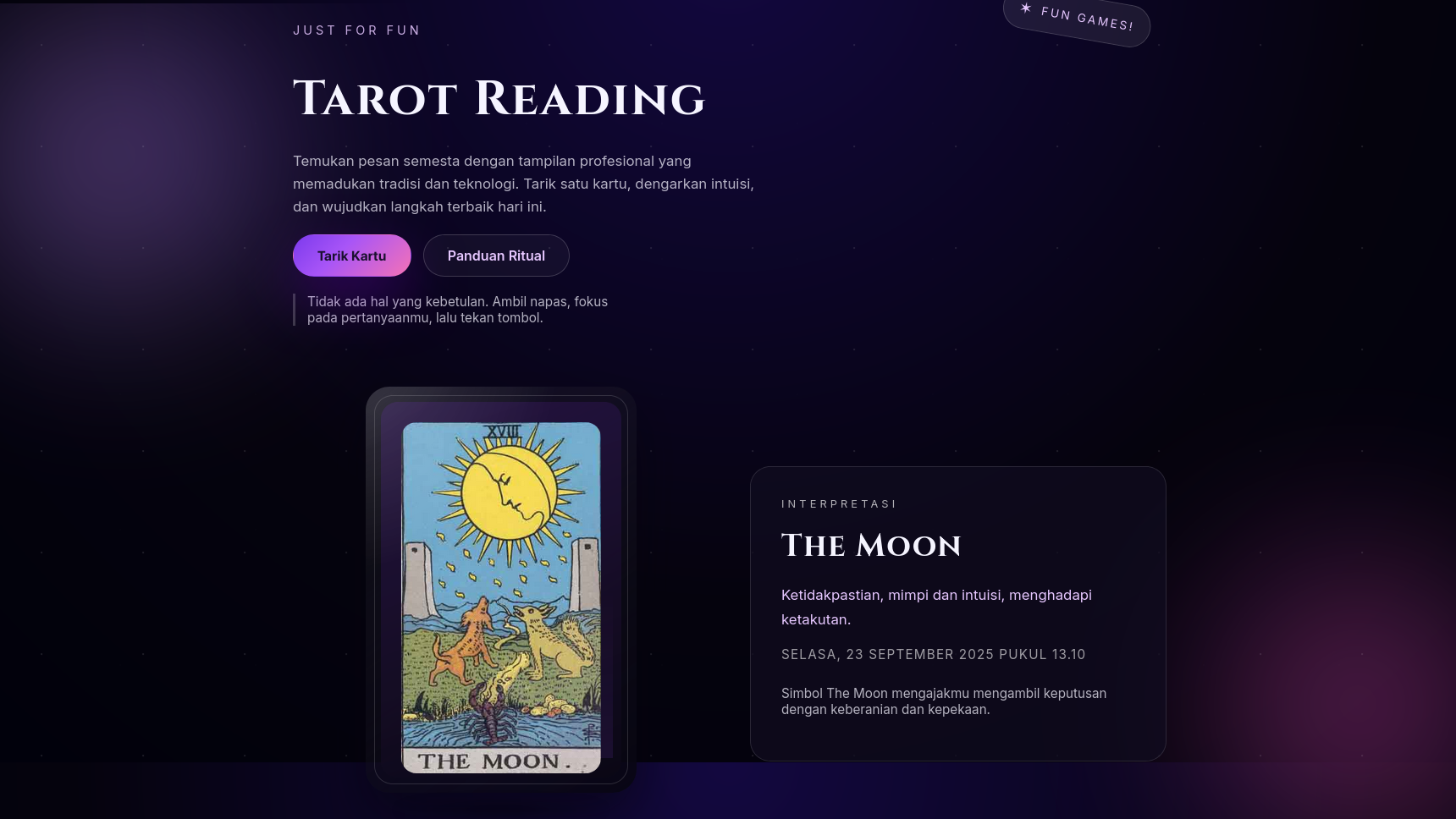 Tarot Reading Website