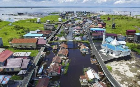 Muara Enggelam: Desa Unik yang Mengapung di Atas Air
