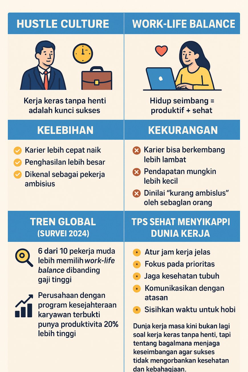 Work-Life Balance vs Hustle Culture: Generasi Muda di Persimpangan Karier