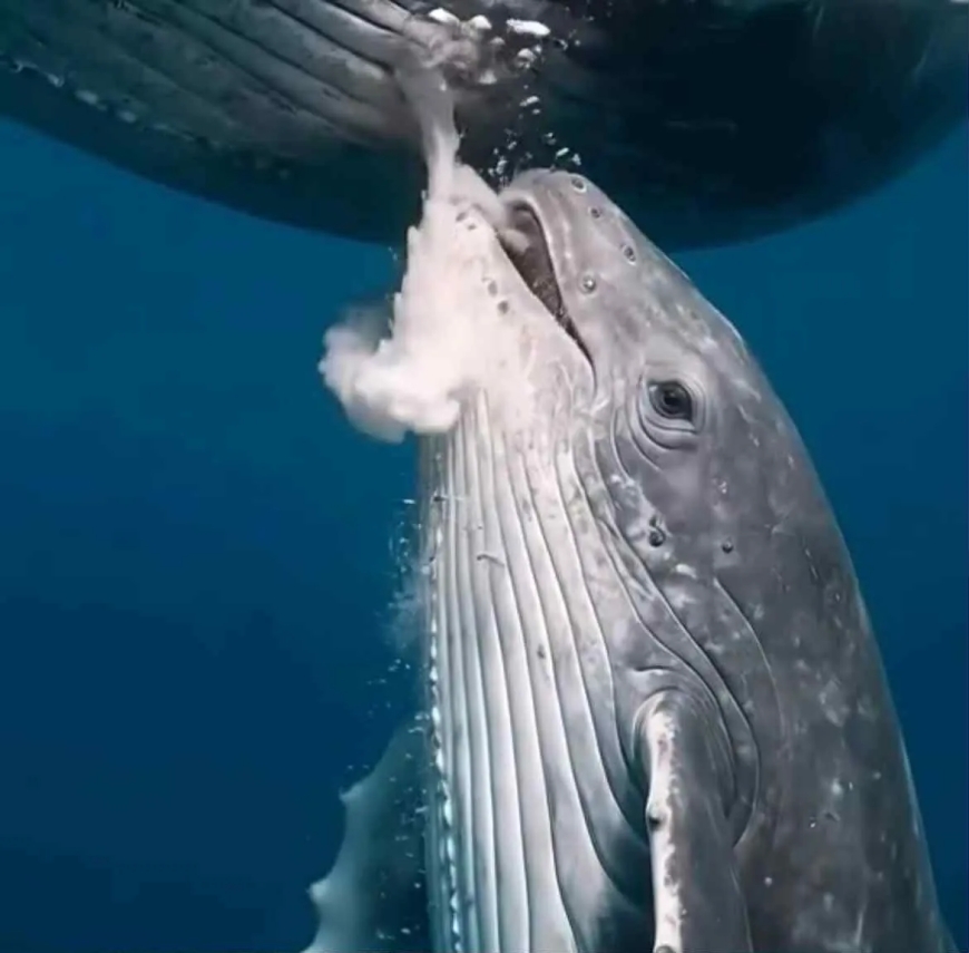 Momen Menyusui Paus yang Jadi Simbol Kasih Sayang Terbesar di Samudra