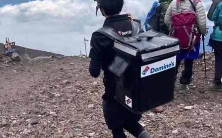 Kurir Pizza di Jepang Mendaki Gunung Fuji Demi Antar Satu Pesanan, Biaya Kirim Capai Rp15 Juta