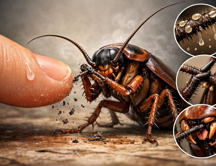 Kecoa Langsung Membersihkan Diri Setelah Disentuh Manusia