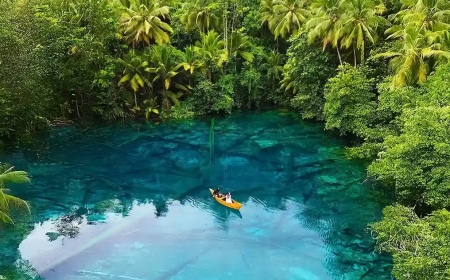 Danau Paisu Pok di Banggai Kepulauan, Surga Air Jernih Berwarna Biru Toska