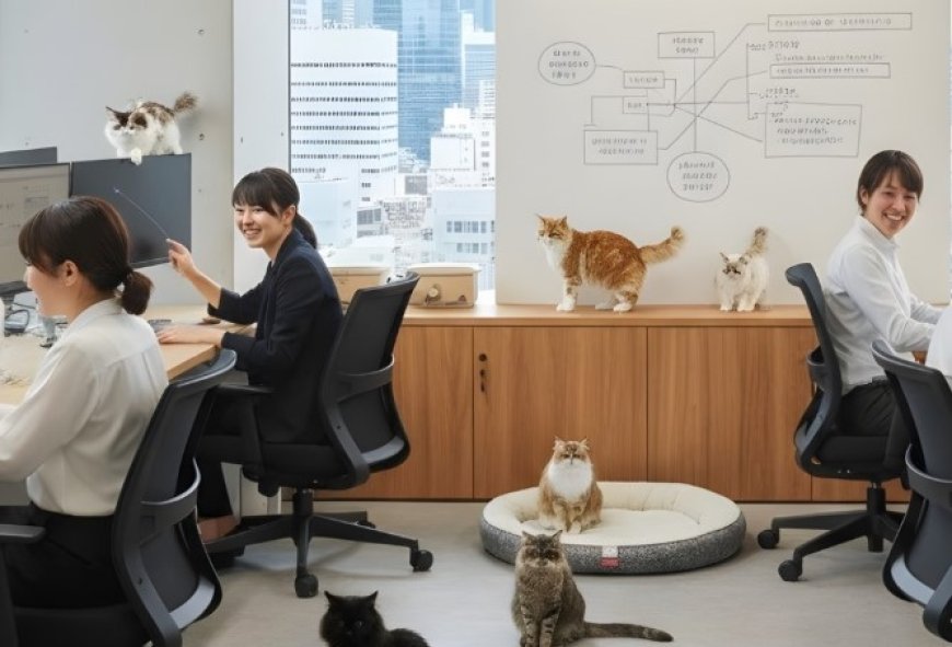 Kantor Rekrut 11 Kucing Jadi “Staf”: Cara Unik Redakan Stres Karyawan