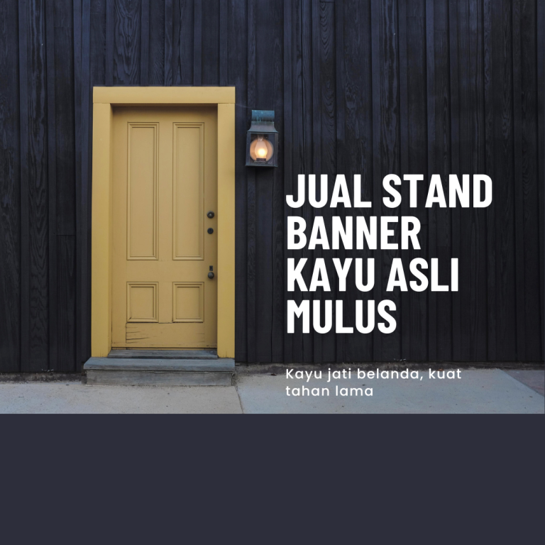Jual Stand Banner Kayu