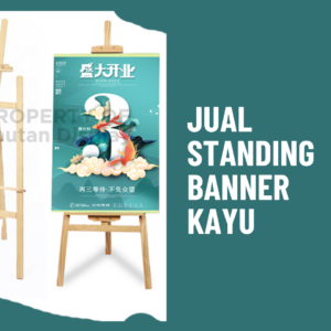 Jual Standing Banner Kayu