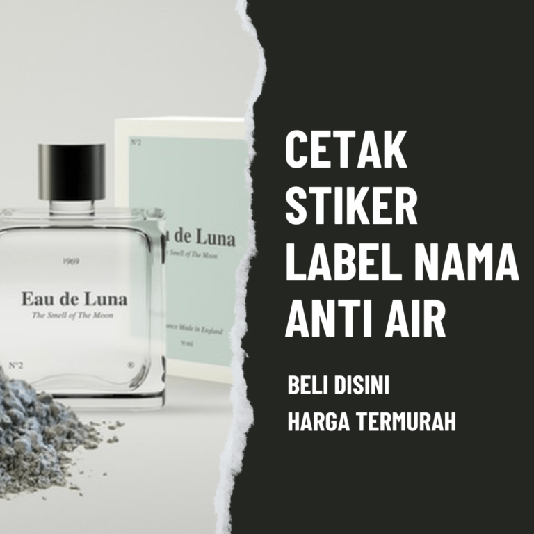 Cetak Stiker Label Nama Anti Air