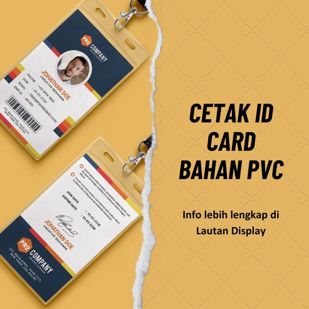 Cetak ID Card Bahan Pvc Lautan Display