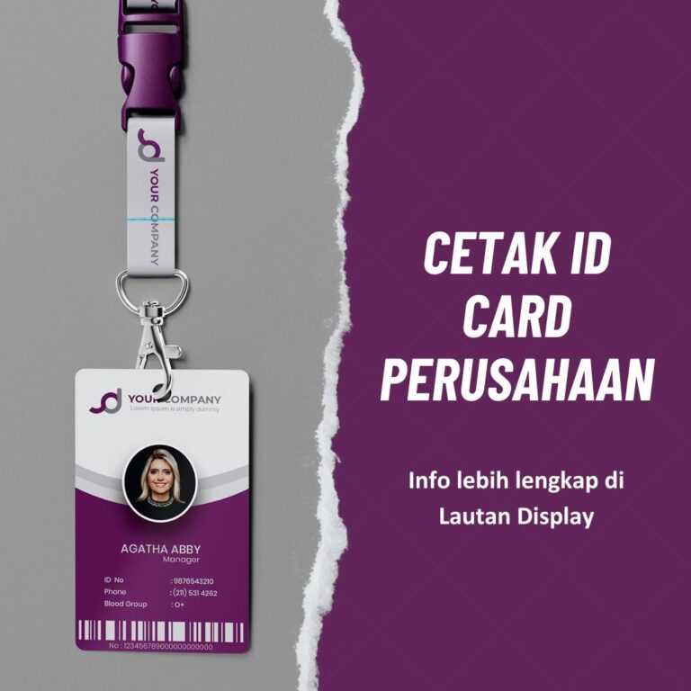 Cetak ID Card Perusahaan Lautan Display