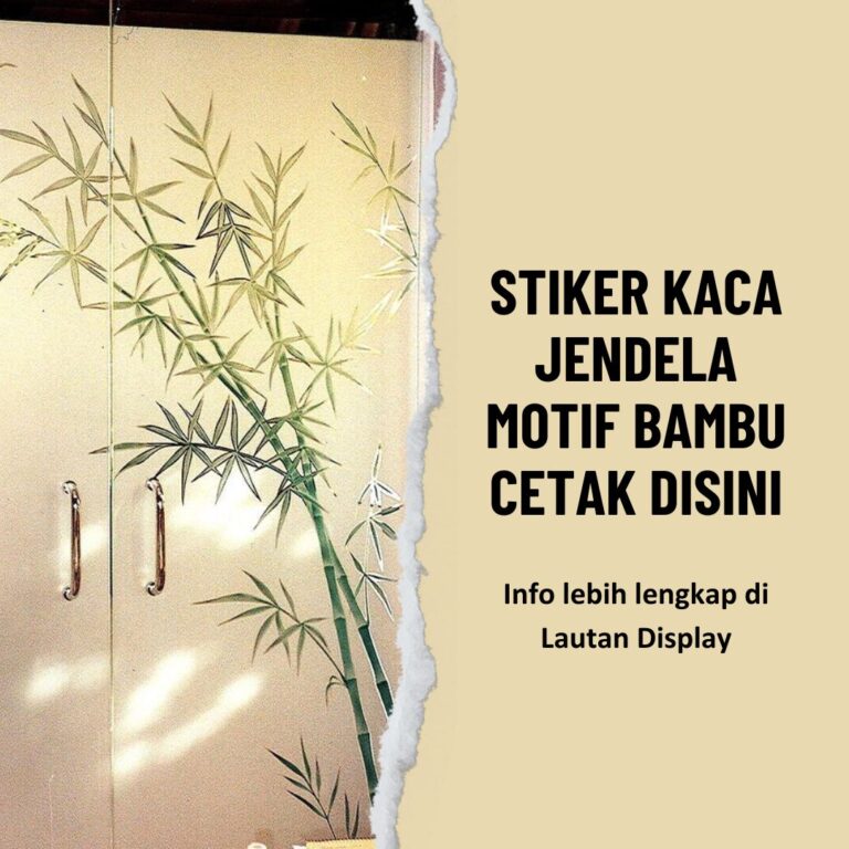 Stiker Kaca Jendela Motif Bambu Lautan Display