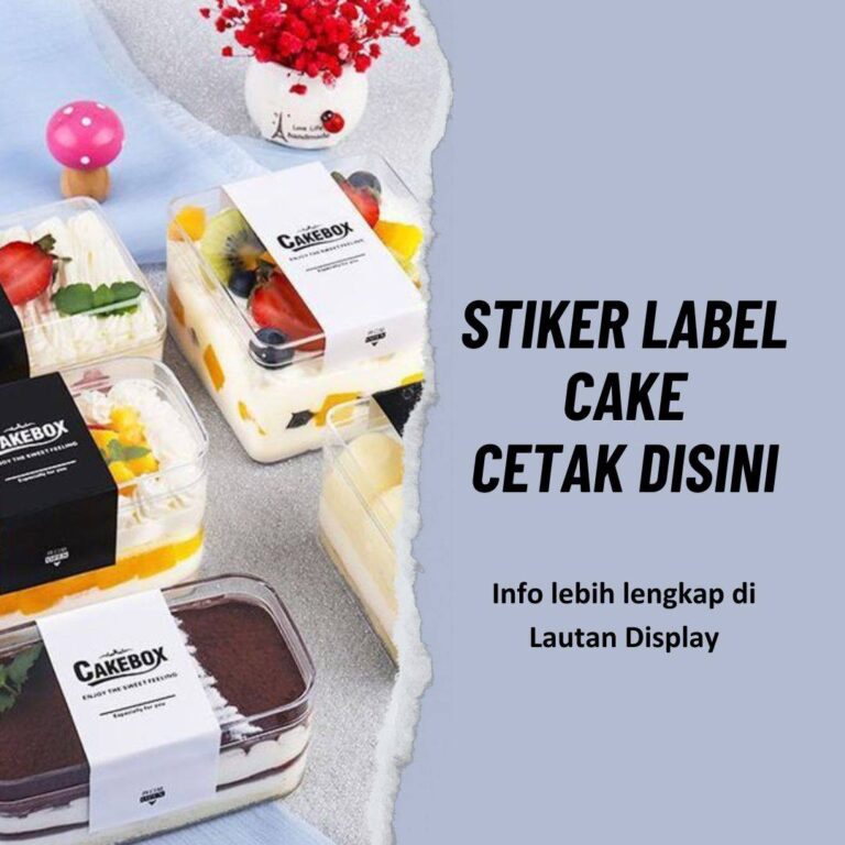 Stiker Label Cake Lautan Display