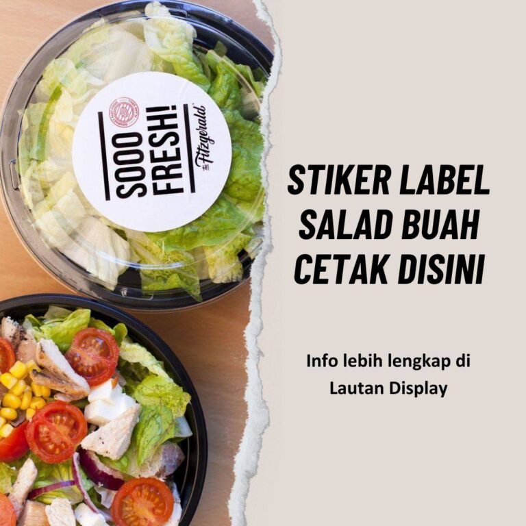Stiker Label Salad Buah Lautan Display