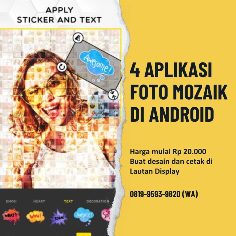 Aplikasi Foto Mozaik di Android - Lautan Display