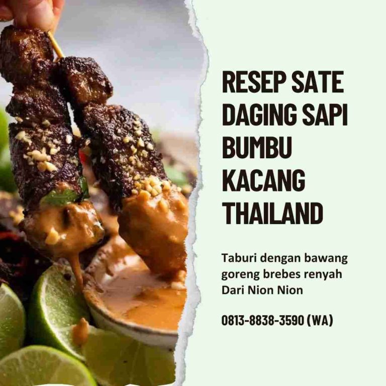 Resep Sate Daging Sapi Bumbu Kacang Thailand Nion Nion
