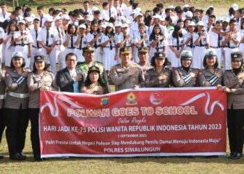 Polwan Polres Simalungun Kampanyekan Bijak Bermedsos Kepada Generasi Z
