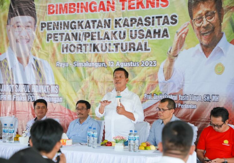 Bupati Radiapoh Hadiri Bimtek Peningkatan Kapasitas Pertanian/Pelaku Usaha Holtikultura