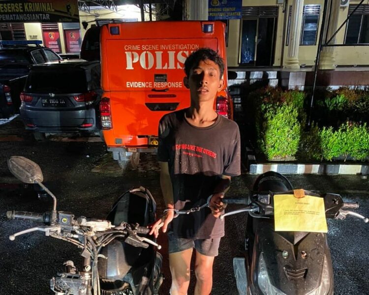 Rendy Samuel Siahaan Pelaku Curamor Diamankan Sat Reskrim dari Lobi Penginapan Pulo Komba