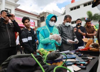 Wali Kota dr Susanti Hadiri Pemusnahan Barang Bukti  di Kejari Kota Pematang Siantar