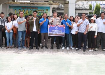 Kapolres Simalungun Berangkatkan Rombongan GAMKI  Menuju Rakernas di Medan