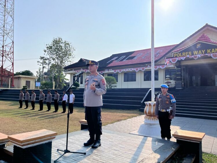 Kapolres Way Kanan Ajak Personel Buru Pelaku Curas dan Tingkatkan Patroli di Daerah Rawan Kriminalitas