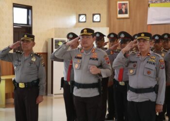 Kapoldasu Lantik Satuan Pam Obvit Pariwisata Super Prioritas Danau Toba Polres Simalungun Secara Virtual