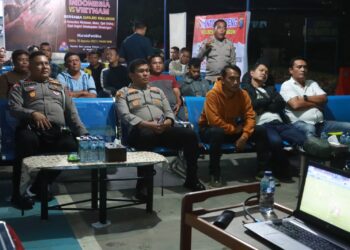 Dukung Timnas U-23 Indonesia, Kapolres Simalungun Ajak Insan Pers dan Komunitas Lokal Nonton Bareng Final Piala AFF U-23