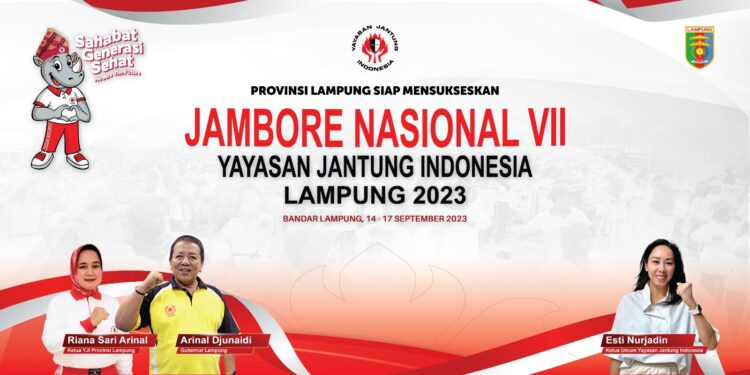 Tanggal 14-17 September 2023, Jambore Nasional Yayasan Jantung Indonesia  Digelar Di Provinsi Lampung