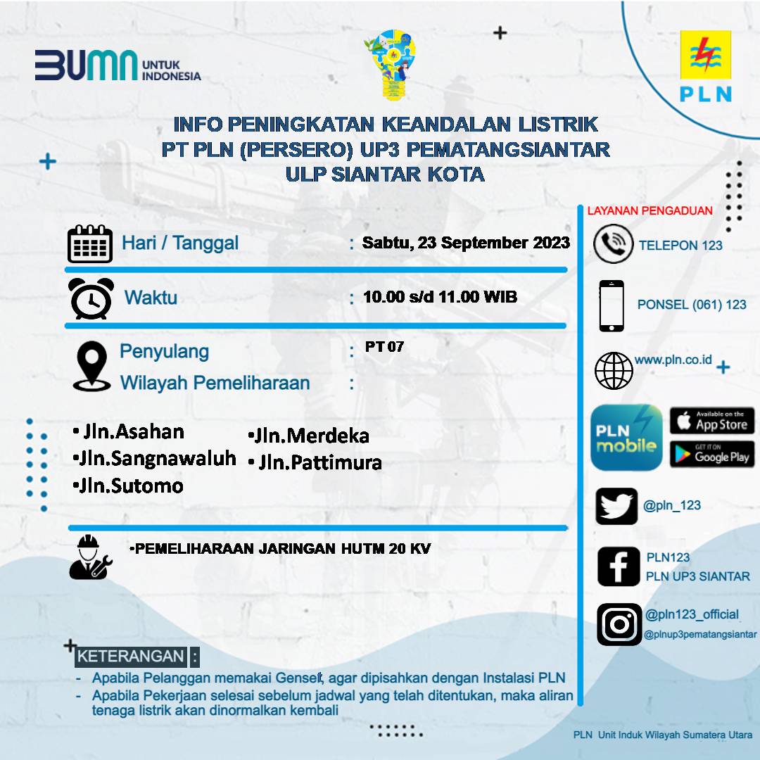PT PLN UP3 Pematang Siantar Tingkatkan Keandalan Listrik PT PLN UP3 Pematang Siantar Tingkatkan Keandalan Listrik