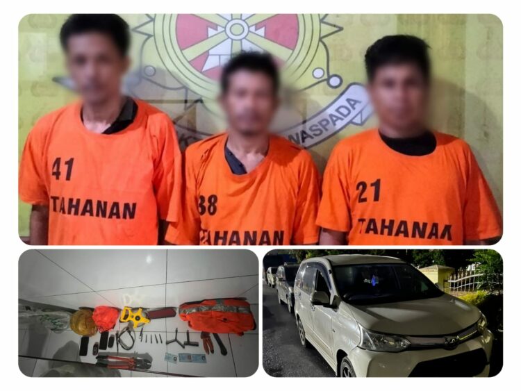 Tiga Pelaku Pencurian Pick Up L300 di Dolok Parmonangan Berhasil Diringkus Polres Simalungun