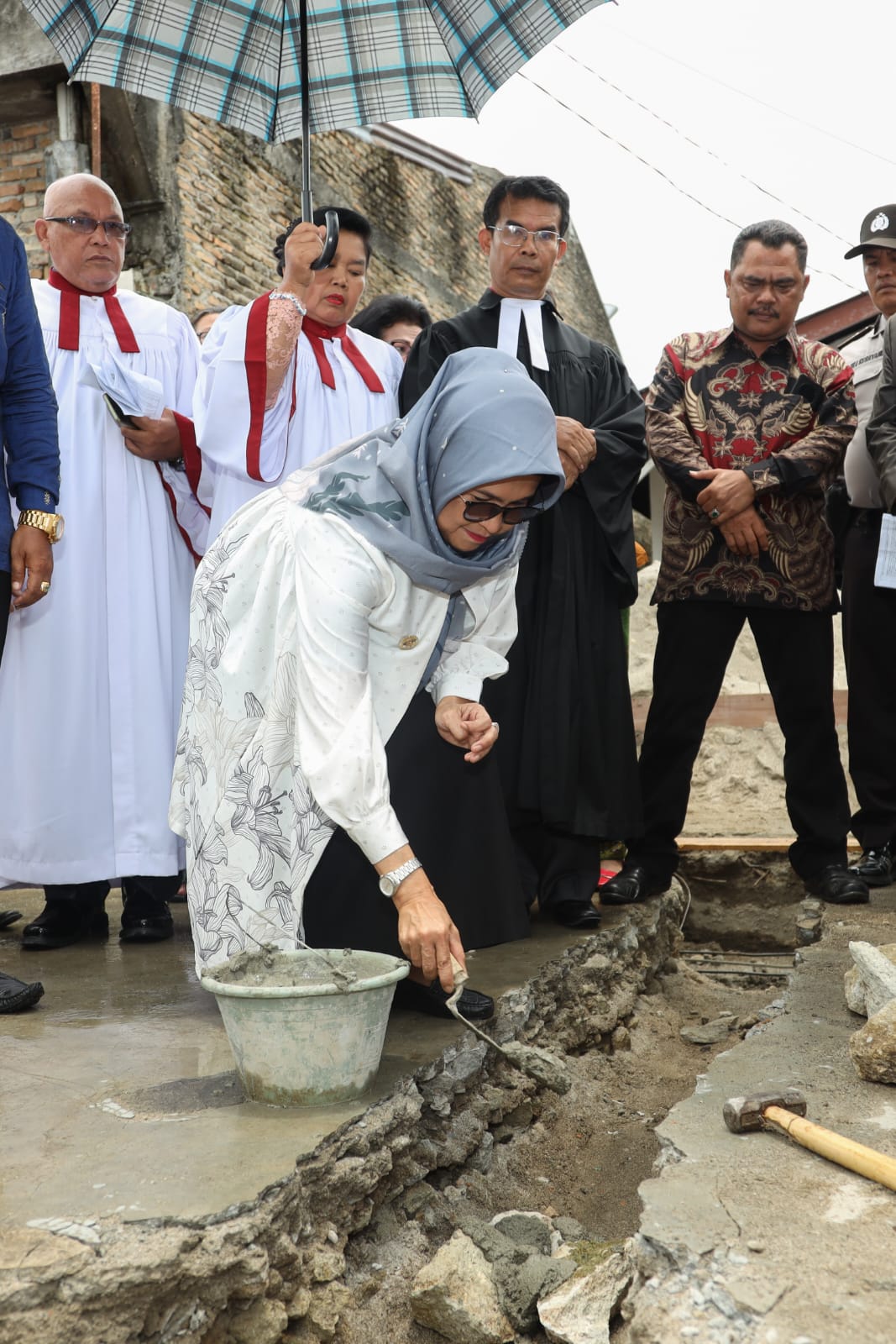Wali Kota dr Susanti Lakukan Peletakan Batu Pertama Pembangunan Gedung Gereja HKBP Pardamean 