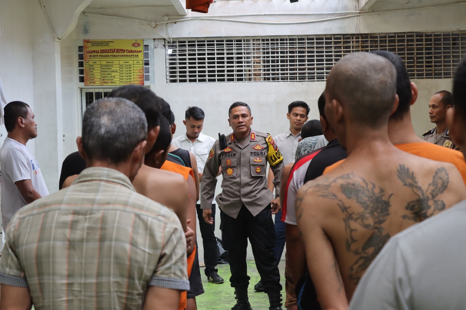 AKBP Yogen Heroes Baruno Cek Dan Kontrol Tahanan Dan RTP Polres Siantar 