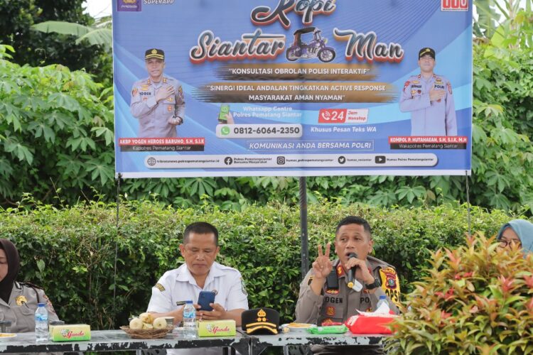 Kapolres Pematang Siantar Curhat Kamtibmas "Kopi Siantar Man"
