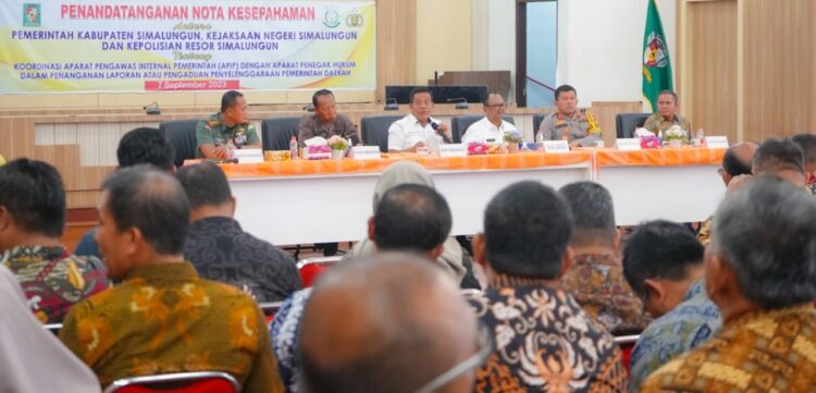 Bupati Simalungun Pimpinan Rakor APIP dan Kesuksesan Pilpanag Di 77 Nagori
