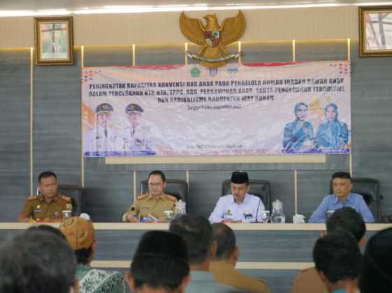 Sekda Saipul Buka Acara Peningkatan Kesiapan KHA Pada Pengelolaan Rumah Ibadah Ramah Anak Tahun 2023