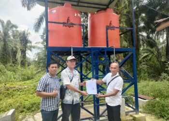 Toba Pulp Lestari Berikan Akses Air Bersih Untuk Warga Desa Tomuan Holbung Asahan