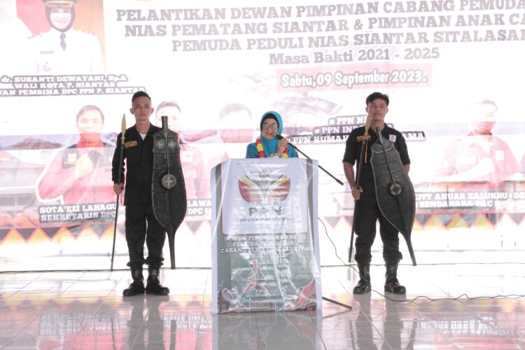 Wali Kota Siantar dr Susanti Hadiri Pelantikan DPC Pemuda Peduli Nias Kota Siantar