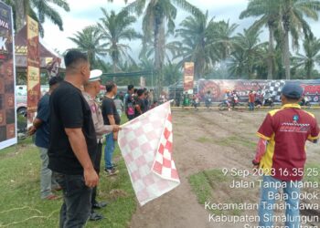 Kapolsek Tanah Jawa Pimpin Super Grasstrack Race I 2023 