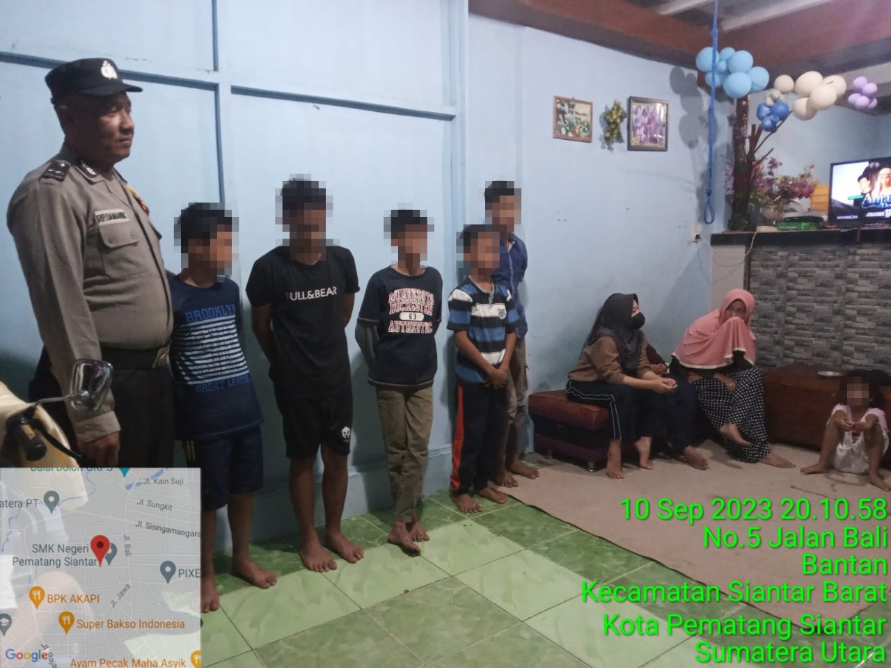 Polsek Siantar Barat Tindak Lanjuti Laporan Warga Adanya Anak Ngelem