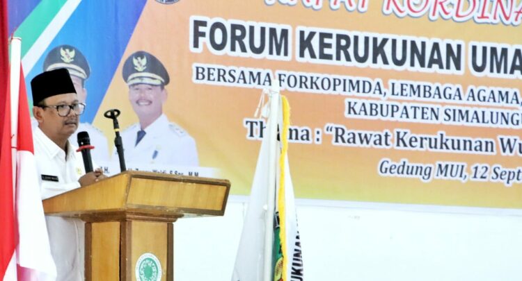 Buka Rakor FKUB Simalungun, Wakil Bupati: "Kondisi kondusif harus kita pertahankan dan ditingkatkan di Simalungun"