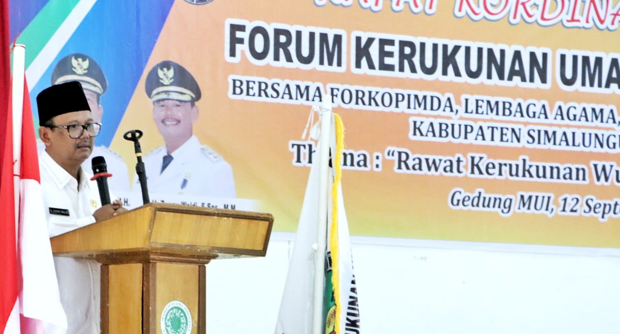 Buka Rakor FKUB Simalungun, Wakil Bupati: "Kondisi kondusif harus kita pertahankan dan ditingkatkan di Simalungun"