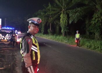 Blue Light Patrol Polres Simalungun Antisipasi Pelanggaran dan Kecelakaan Lalulintas di Malam Hari