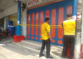 Kasat Reskrim Dampingi Tim Labfor Olah Tkp Kebakaran di Kimia Farma