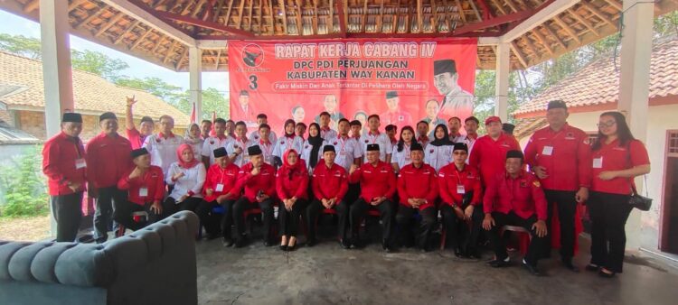 DPC PDI Perjuangan Kabupaten Way Kanan Gelar Rakercab 4 dan Pelantikan TMP