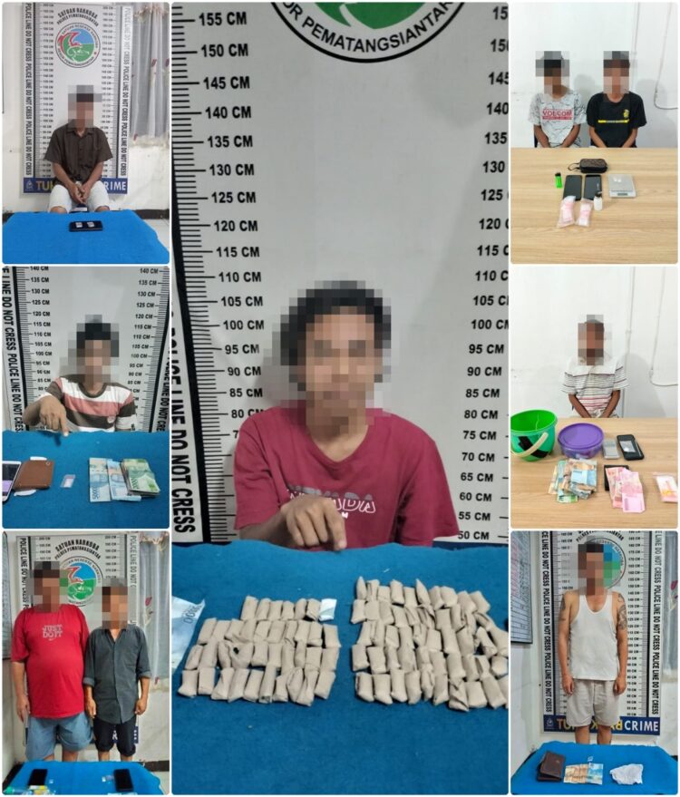 9 Pengedar Narkotika Berhasil Diringkus Polres Pematang Siantar